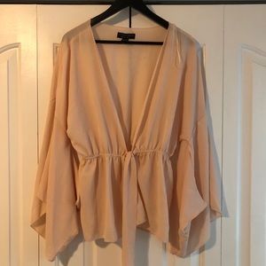 Baby pink Tye up blouse